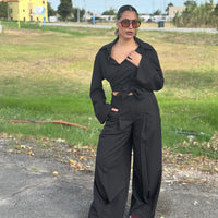 Pantaloni Lumina con piegone