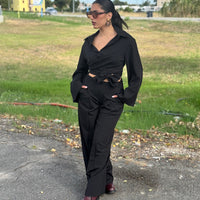 Camicia top a incrocio