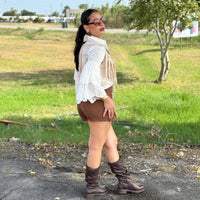 Short in camoscio