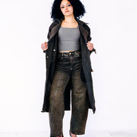 Trench LIVIA in jeans grigio