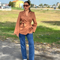 Blazer in camoscio