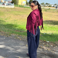 Giacca frange bordeaux
