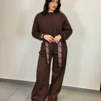 Pantalone scamosciato