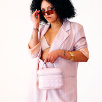 Tailleur gessato ELODIE rosa