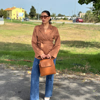 Blazer in camoscio