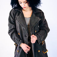 Trench LIVIA in jeans grigio