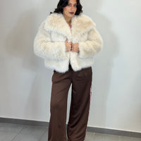 Eco pelliccia beige