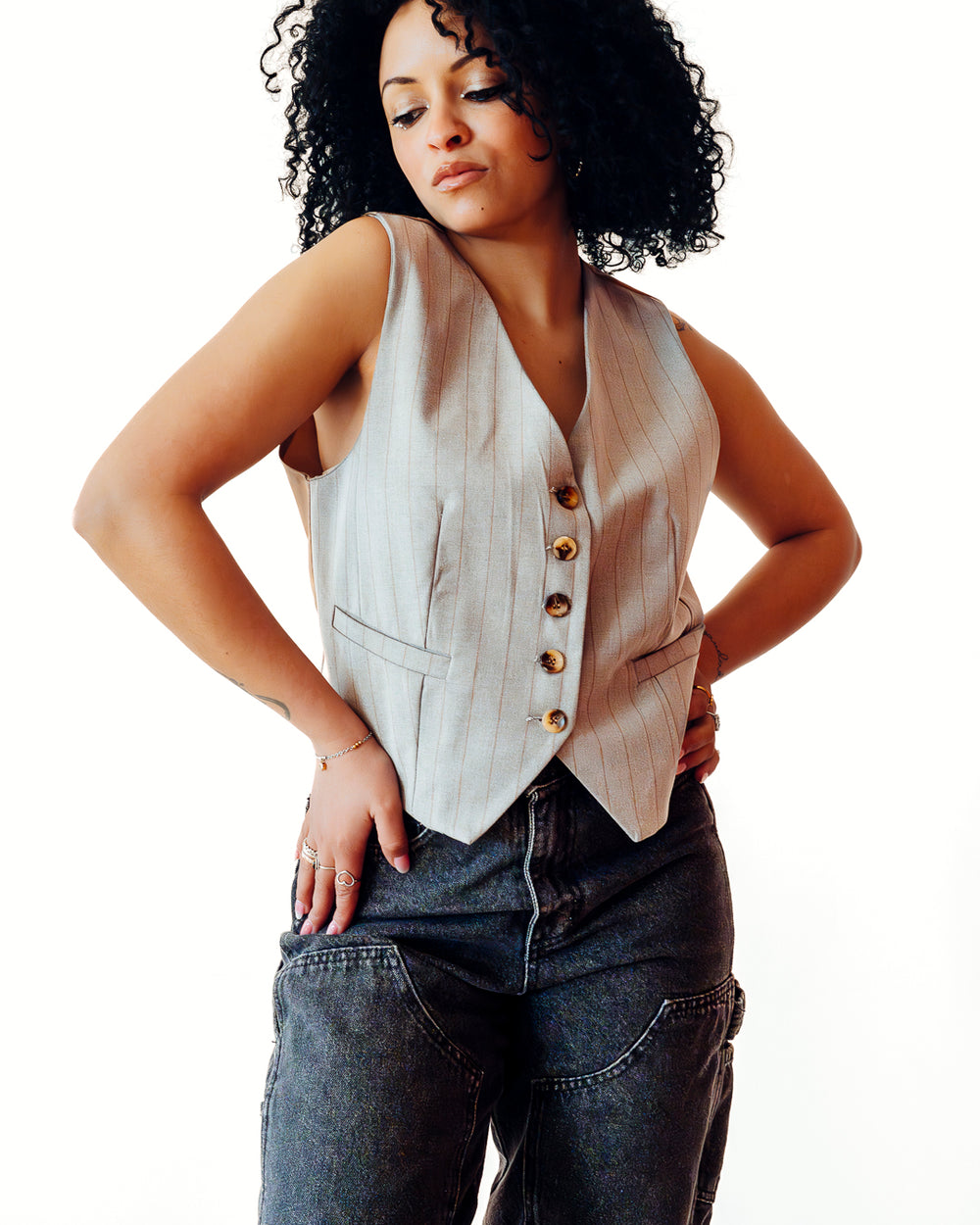 Gilet PAOLA By Lumina grigio