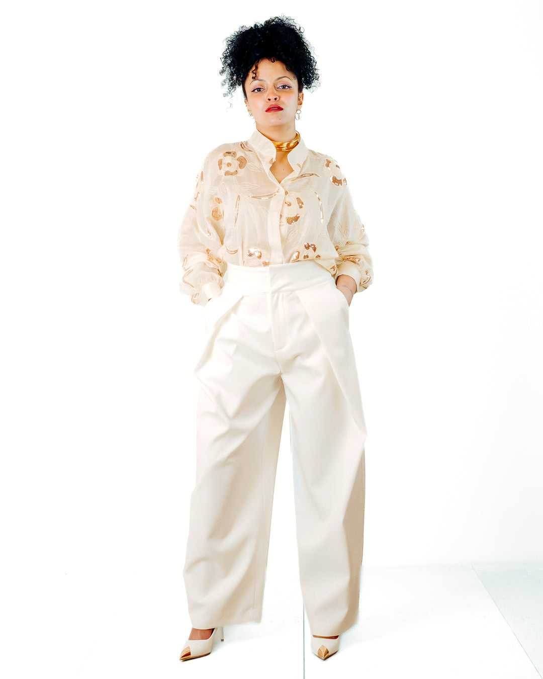 Pantalone BALOON by LUMINA bianco