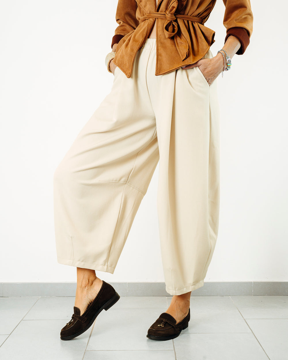 Pantalone OWN THE CITY panna