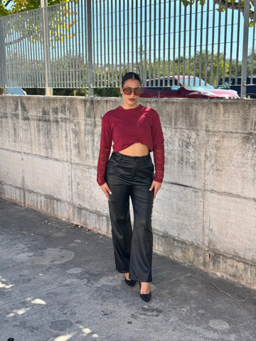 Pantalone ecopelle