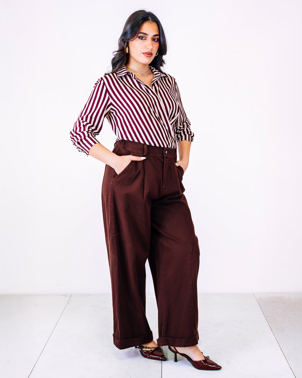 Jeans FRIDA bordeaux