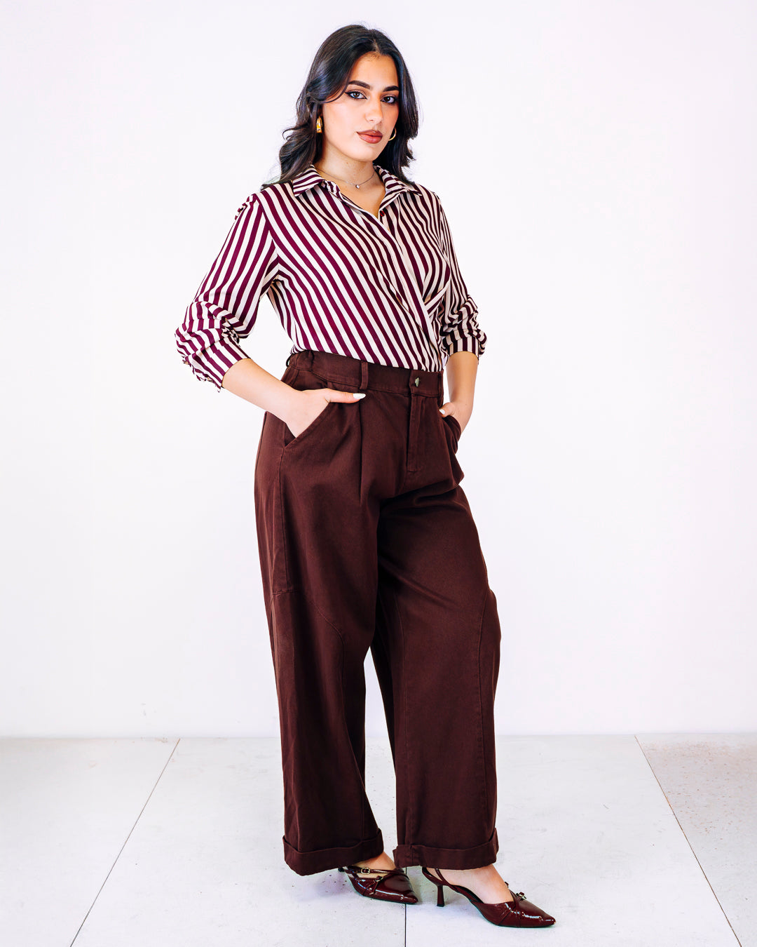 Jeans FRIDA bordeaux