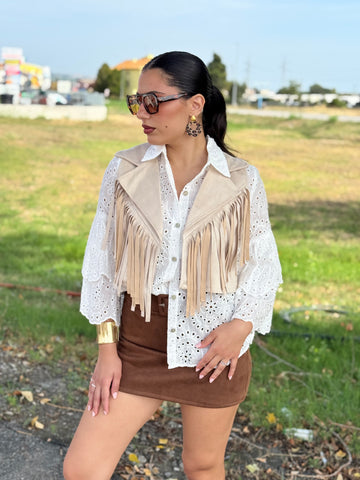 Camicia pizzo San Gallo