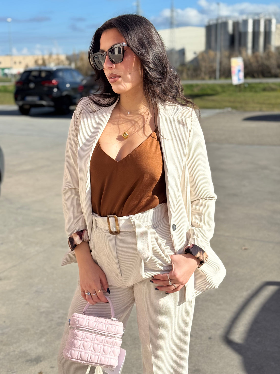 Tailleur in velluto leggero