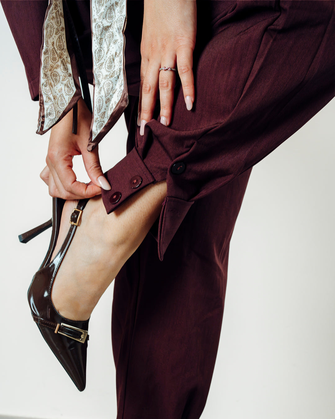 Tailleur Whitney burgundi