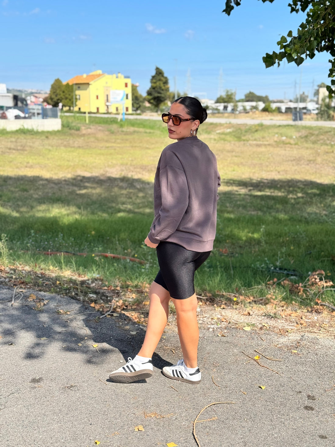 Felpa basic girocollo