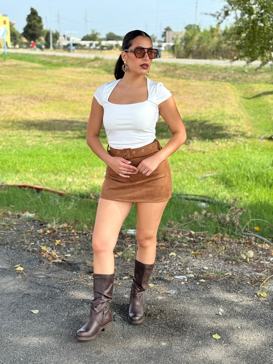 Top basic bianco