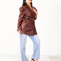 Giacca ecopelle DAFNE bordeaux