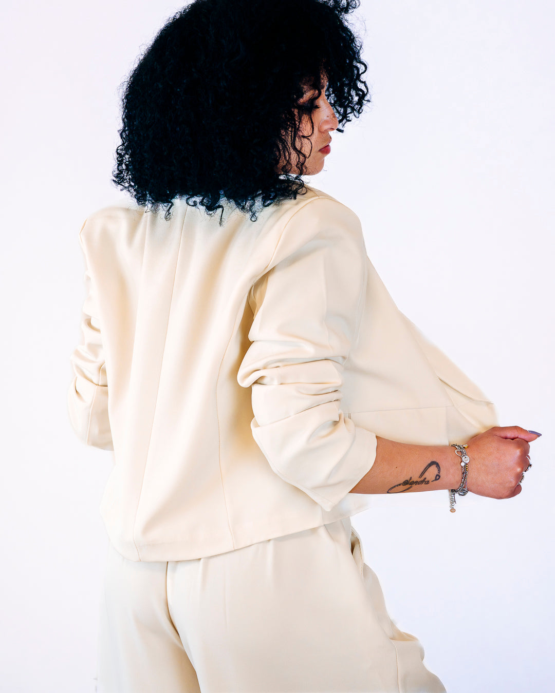 Blazer CHARLOTTE panna corto