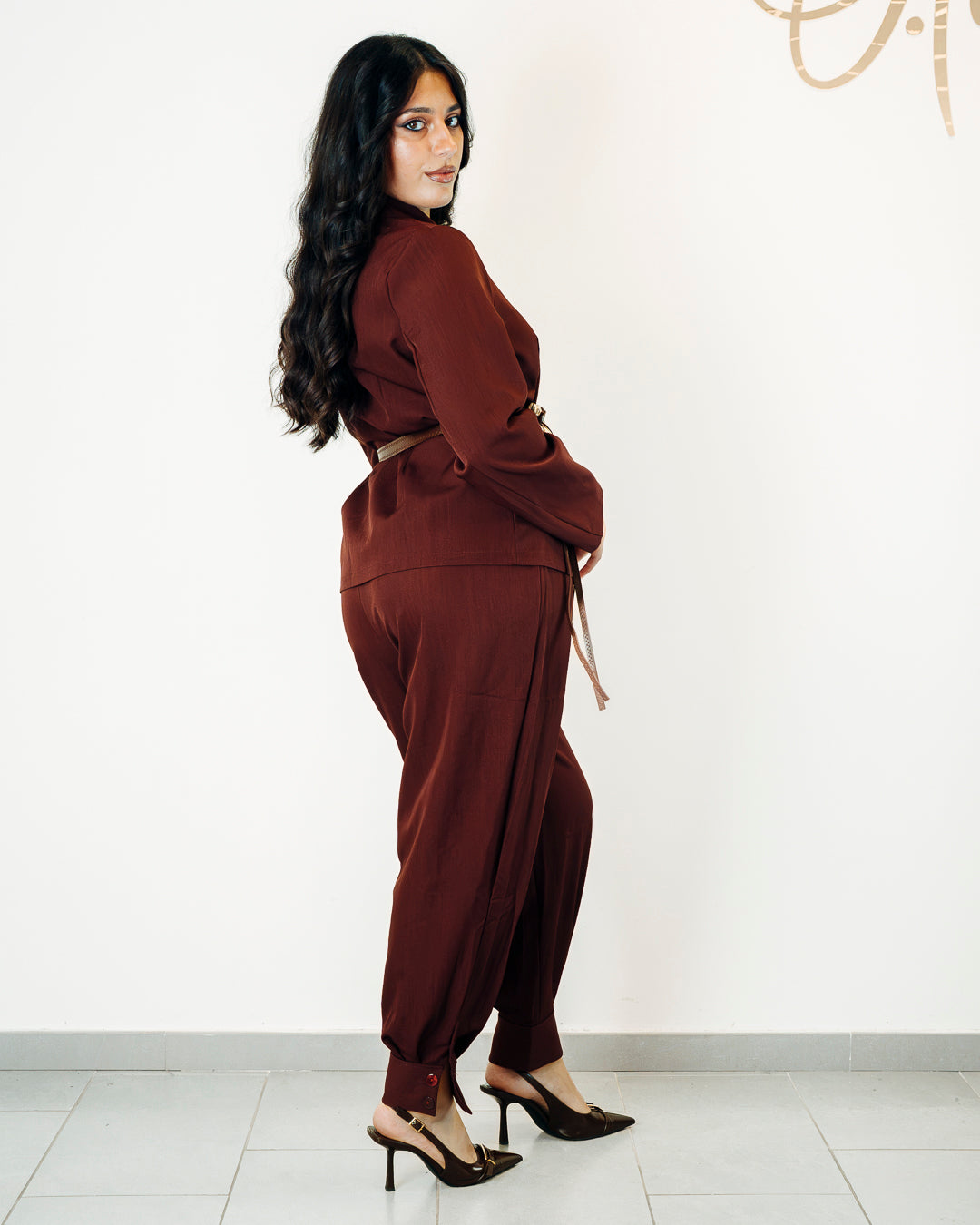 Tailleur Whitney burgundi