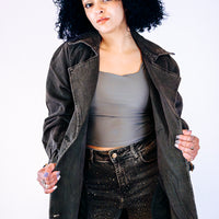 Trench LIVIA in jeans grigio