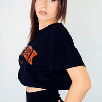 T-shirt NEW YORK nera scritta rossa