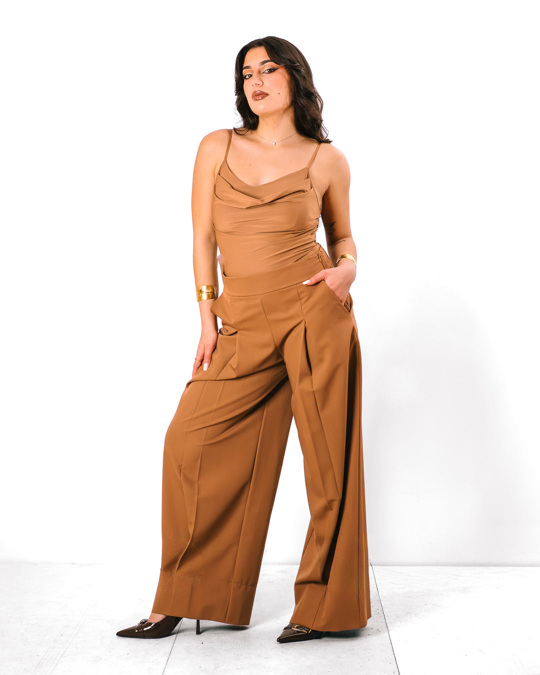 Pantalone ANNALISA by LUMINA cammello