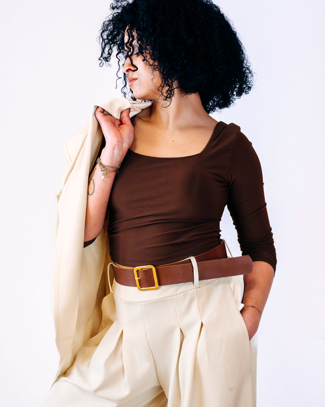 Top VALENTINA marrone