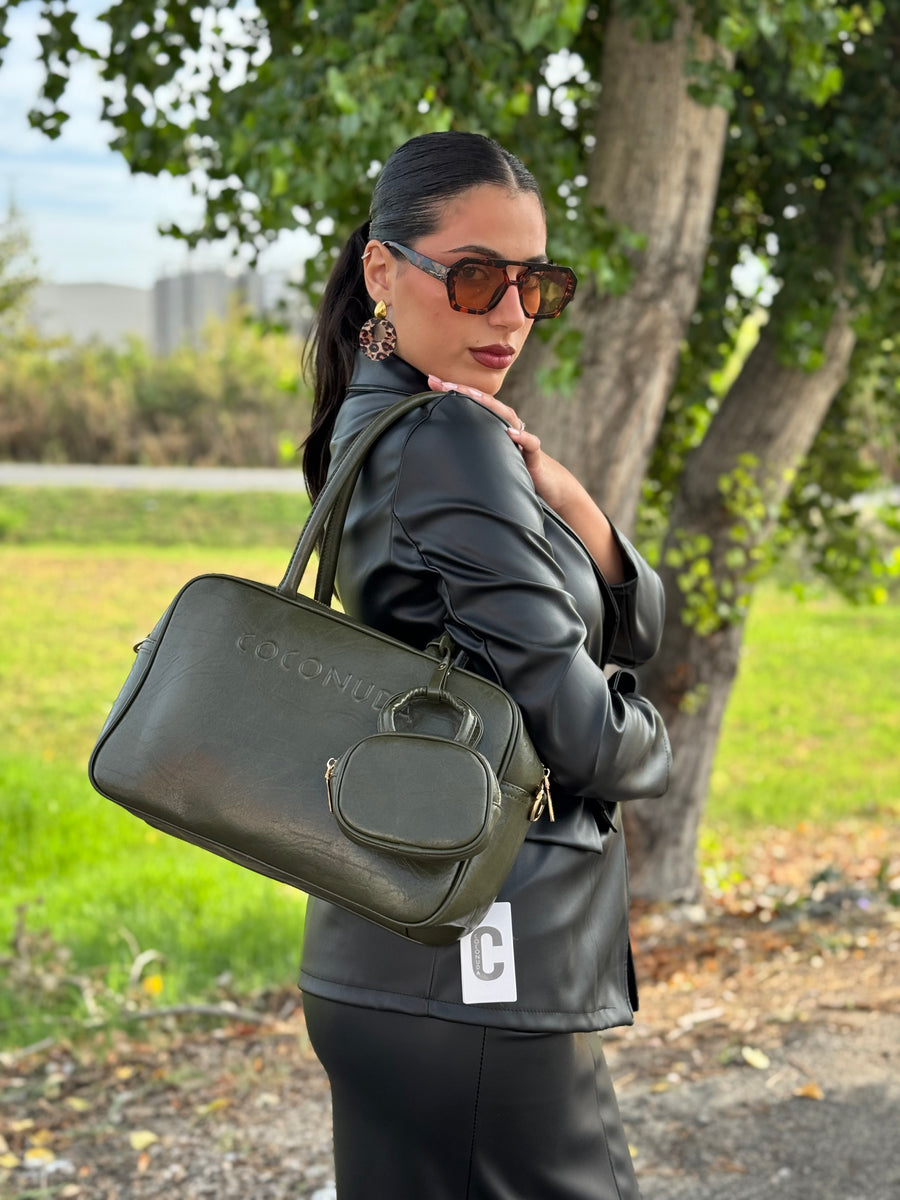 Borsa coconuda verde