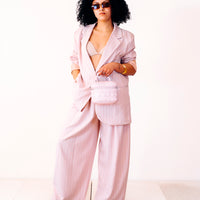 Tailleur gessato ELODIE rosa