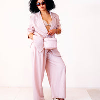 Tailleur gessato ELODIE rosa