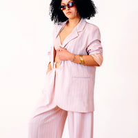 Tailleur gessato ELODIE rosa