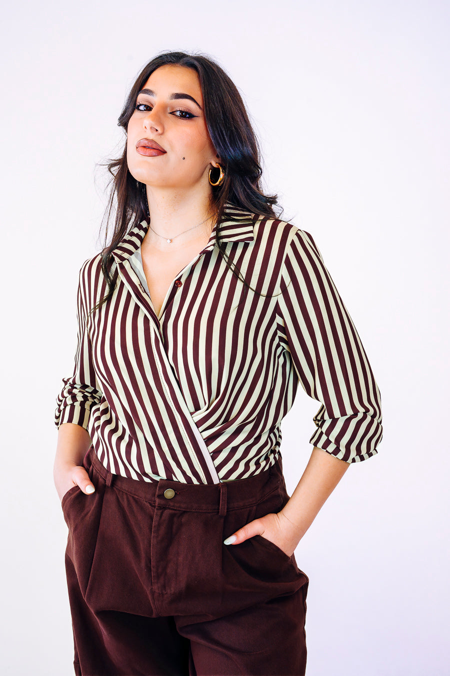 Camicia NAOMI bordeaux