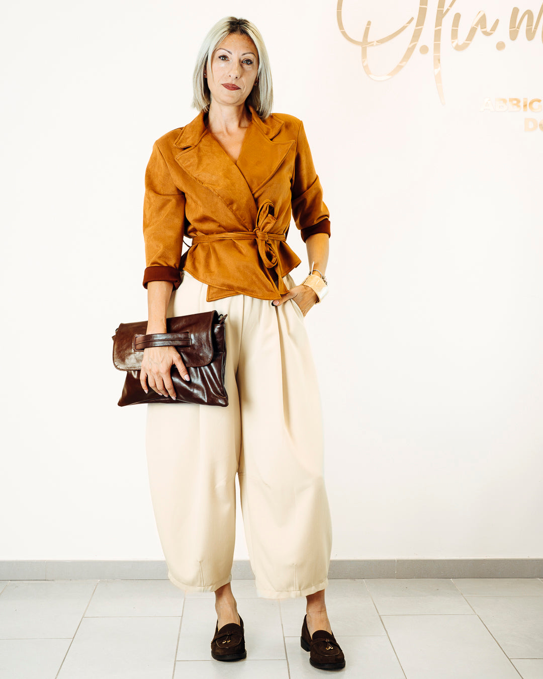 Pantalone OWN THE CITY panna