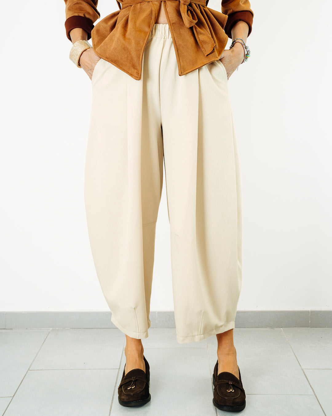 Pantalone OWN THE CITY panna